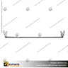 MAGNA BARRA DE CARGA OVAL EJE 640 MM RETORNO 7 CM CROMADO, foto 4